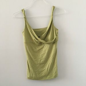 BCBG Green wrap front tank
